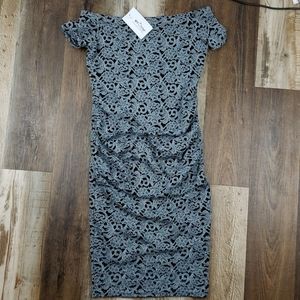 NWT My Bump Maternity Lace Off Shoulder Dress SM